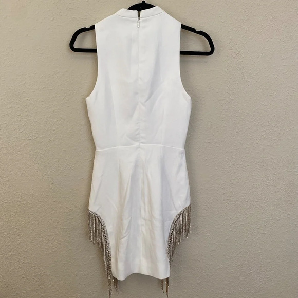 HOUSE OF CB 'Charlize' White Crystal Trim‎ Dress/Size XS NWOT - Picture 9 of 16
